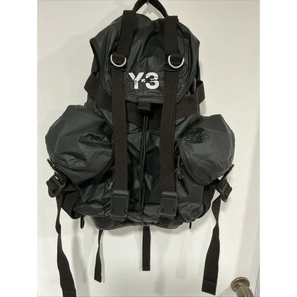 Y 3 Utility Backpack Logo Men Bag Yohji Yamamoto Adidas Collaboration, Black